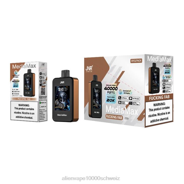 Verdammt toll- JNR vape Schweiz JNR MediaMax 40.000 Puff 6V6V13