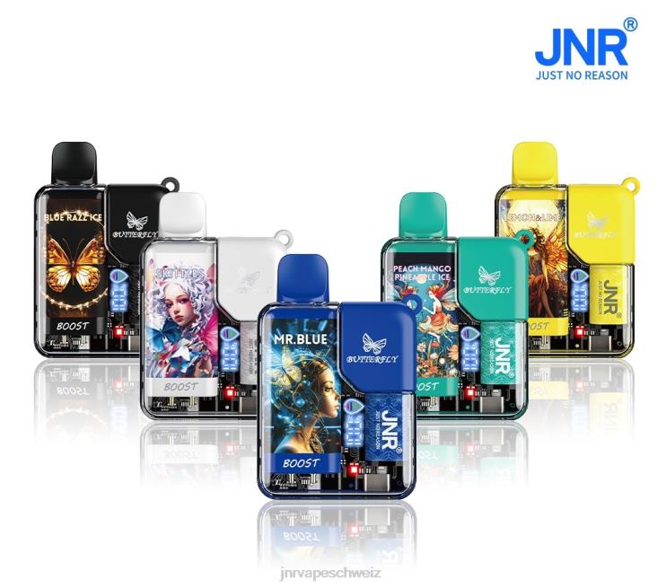 jnr Schmetterling Pfirsich-Mango-Ananas-Eis BT0TV67 - JNR vapes website
