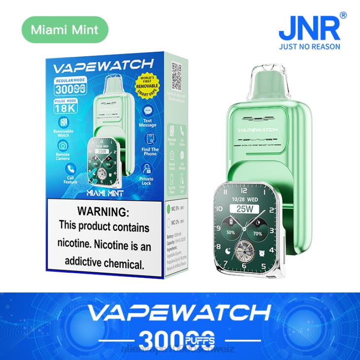 Miami-Minze- JNR vape nicotine JNR Vape-Uhr 6V6V8